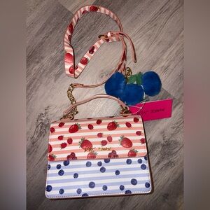 Betsey Johnson Strawberry and Blueberry Crossbody Bag